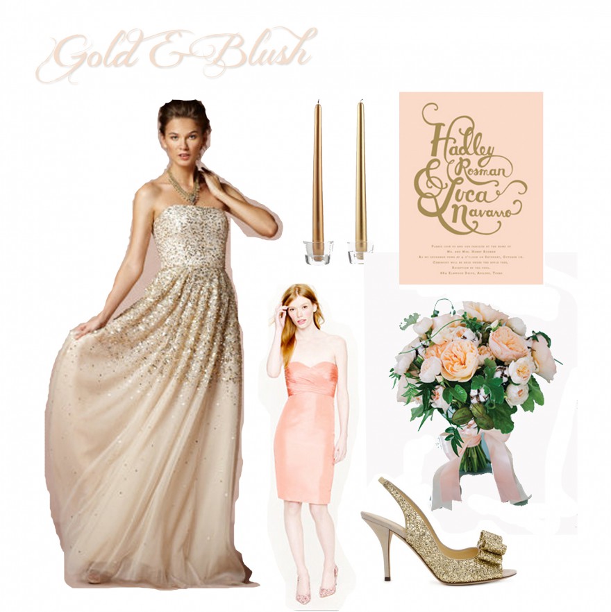 gold and blush wedding