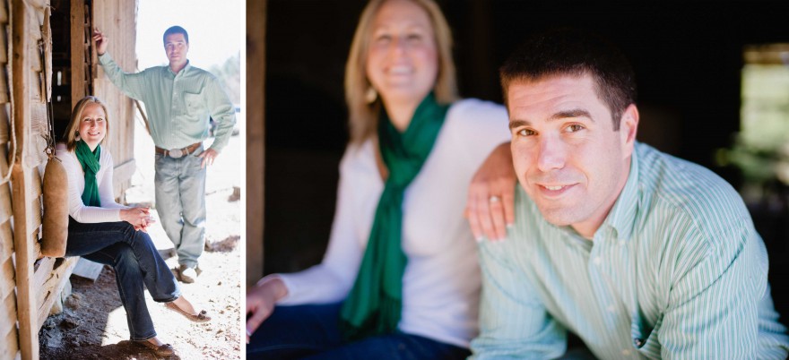 rustic nc engagement photo