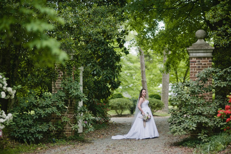 Ayr mount bridal portrait wood gate