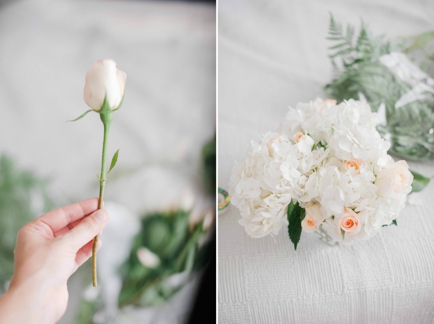 white peach bouquet