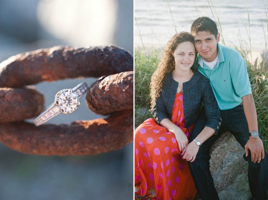 engagement portrait carolina beach fort fisher