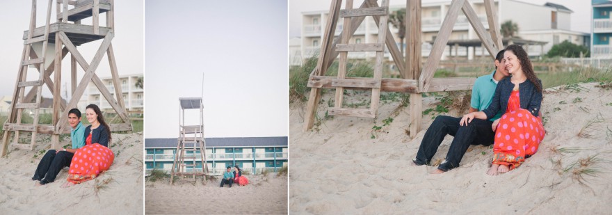 kure beach engagement session