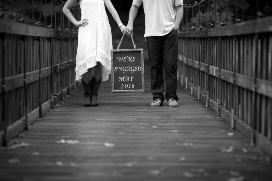 chalkboard engagement sign