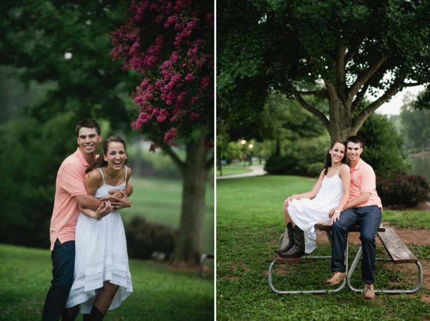 freedom park white dress engagement photos