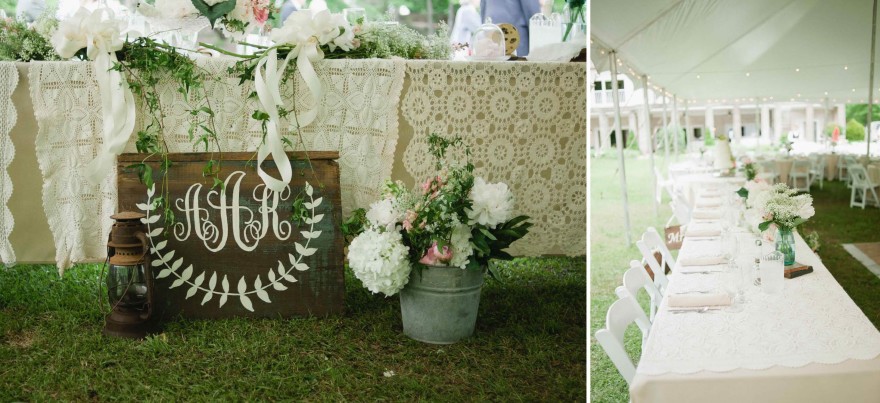 rustic tent wedding gaston co nc