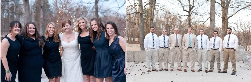 navy bridal party