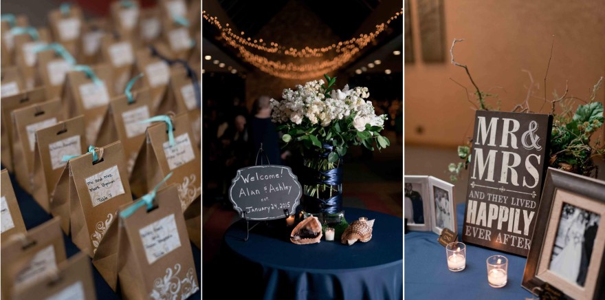 navy teal wedding reception