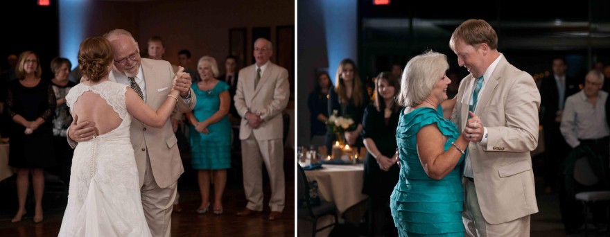 parent dances teal navy khaki beach wedding