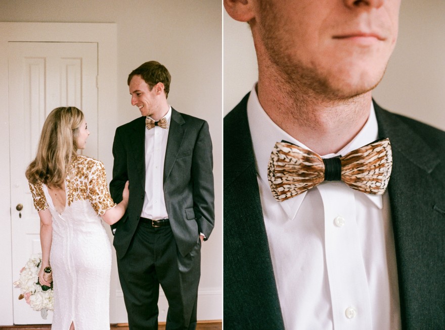 brackish bowties gold wedding dress