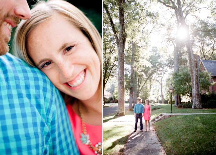 coral engagement dress jcrew necklace