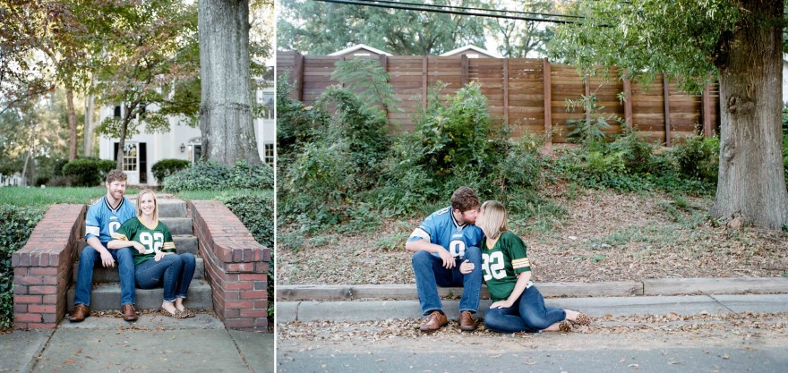 football themed engagement session