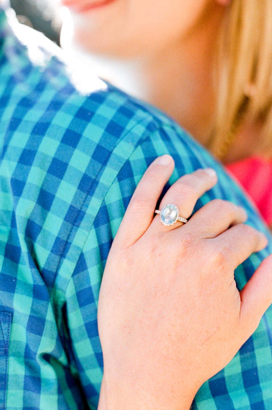 blue engagement ring