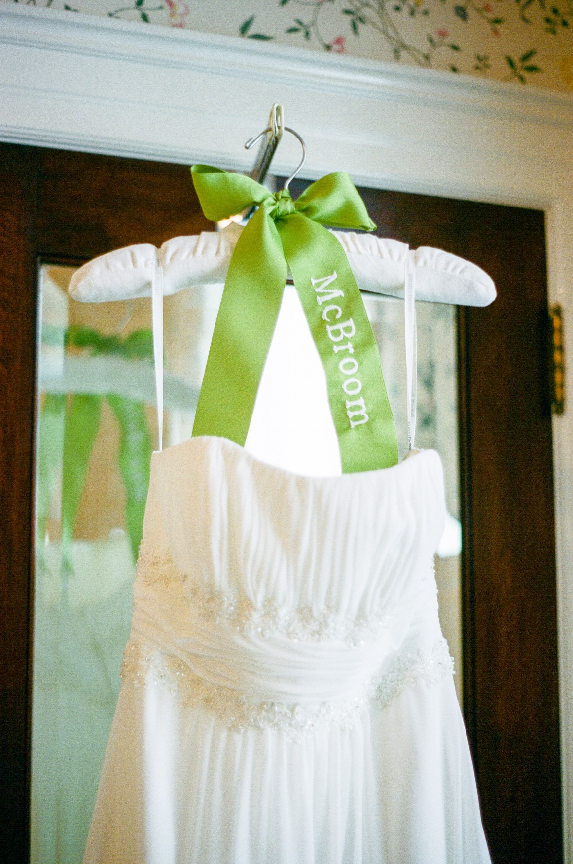 Personalized fabric hanger wedding