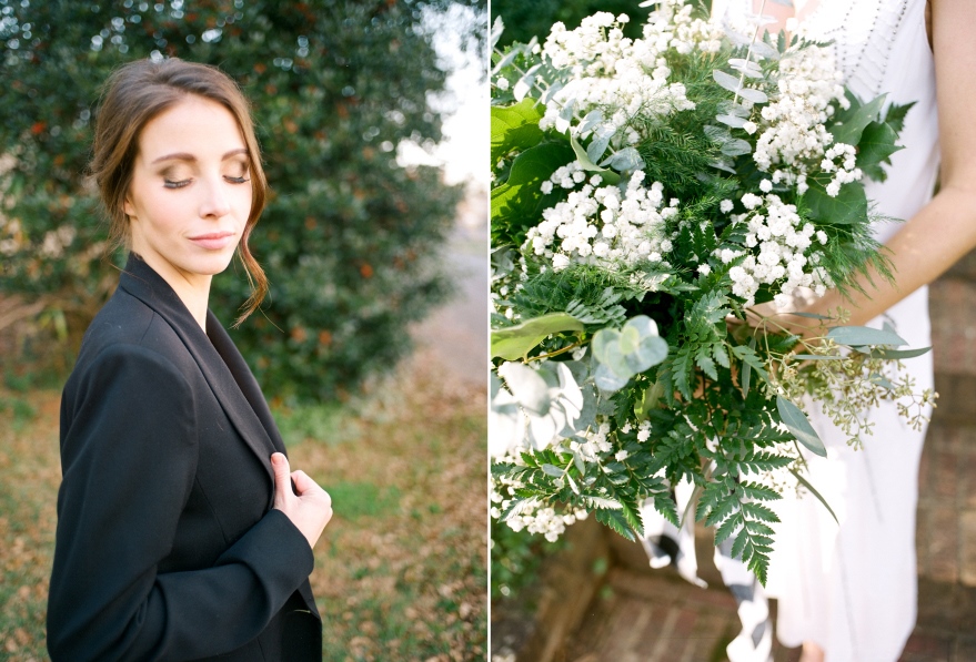 black white bridal