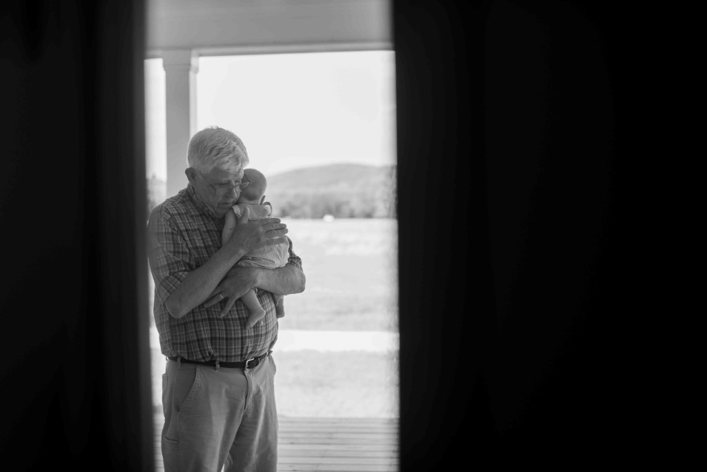 grandfather and baby