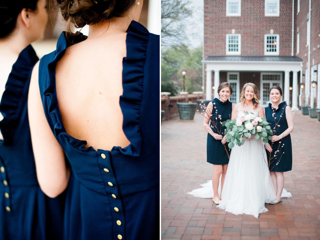 camilyn beth navy bridesmaids dresses ruffle cary nc wedding