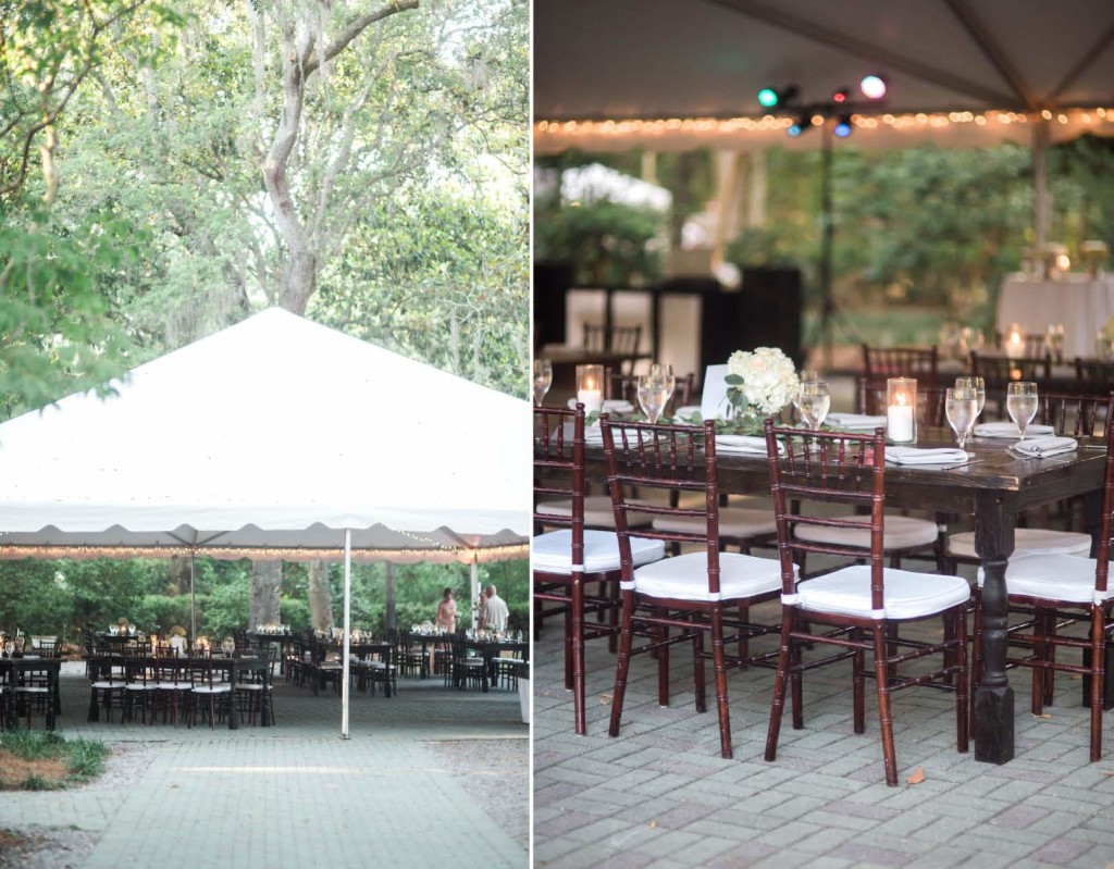 tented garden reception