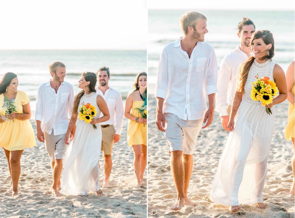 bride groom carolina beach wedding