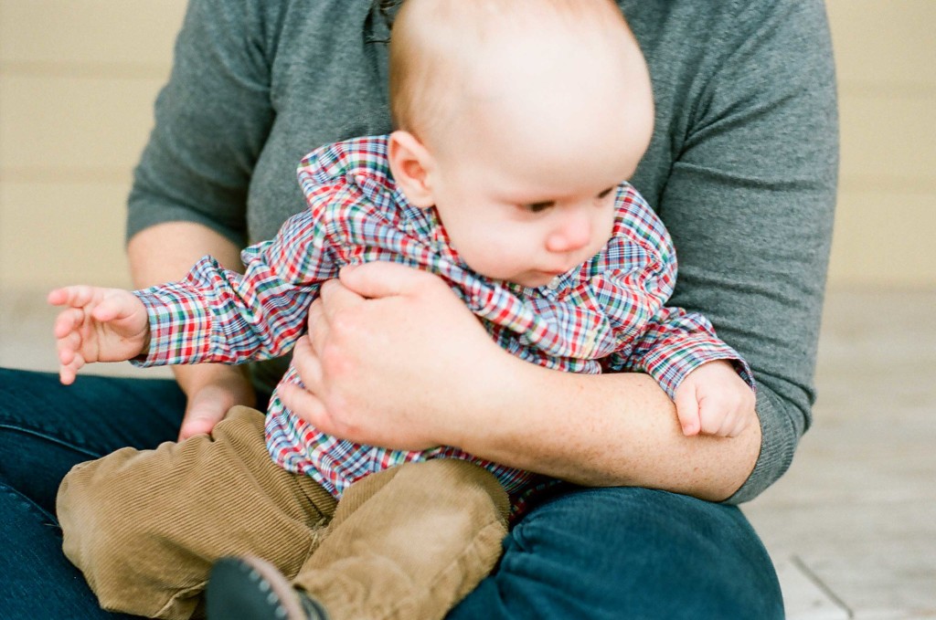 baby boy in moms arms