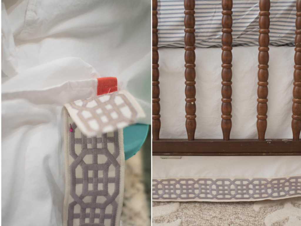 diy crib skirt pretty trim tape