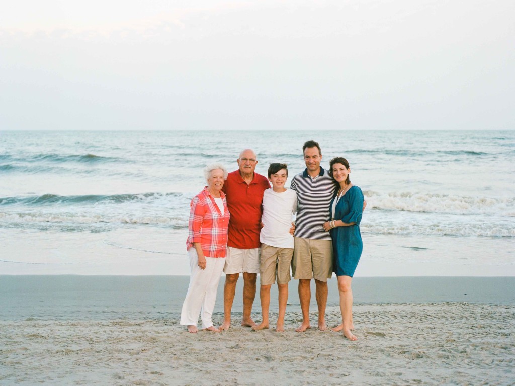 sunset family photographer ft fisher carolina beach