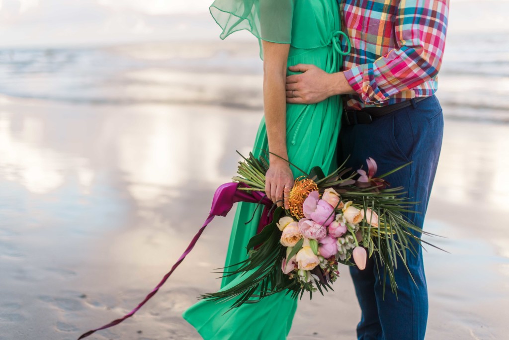 berry pink silk ribbon bouquet