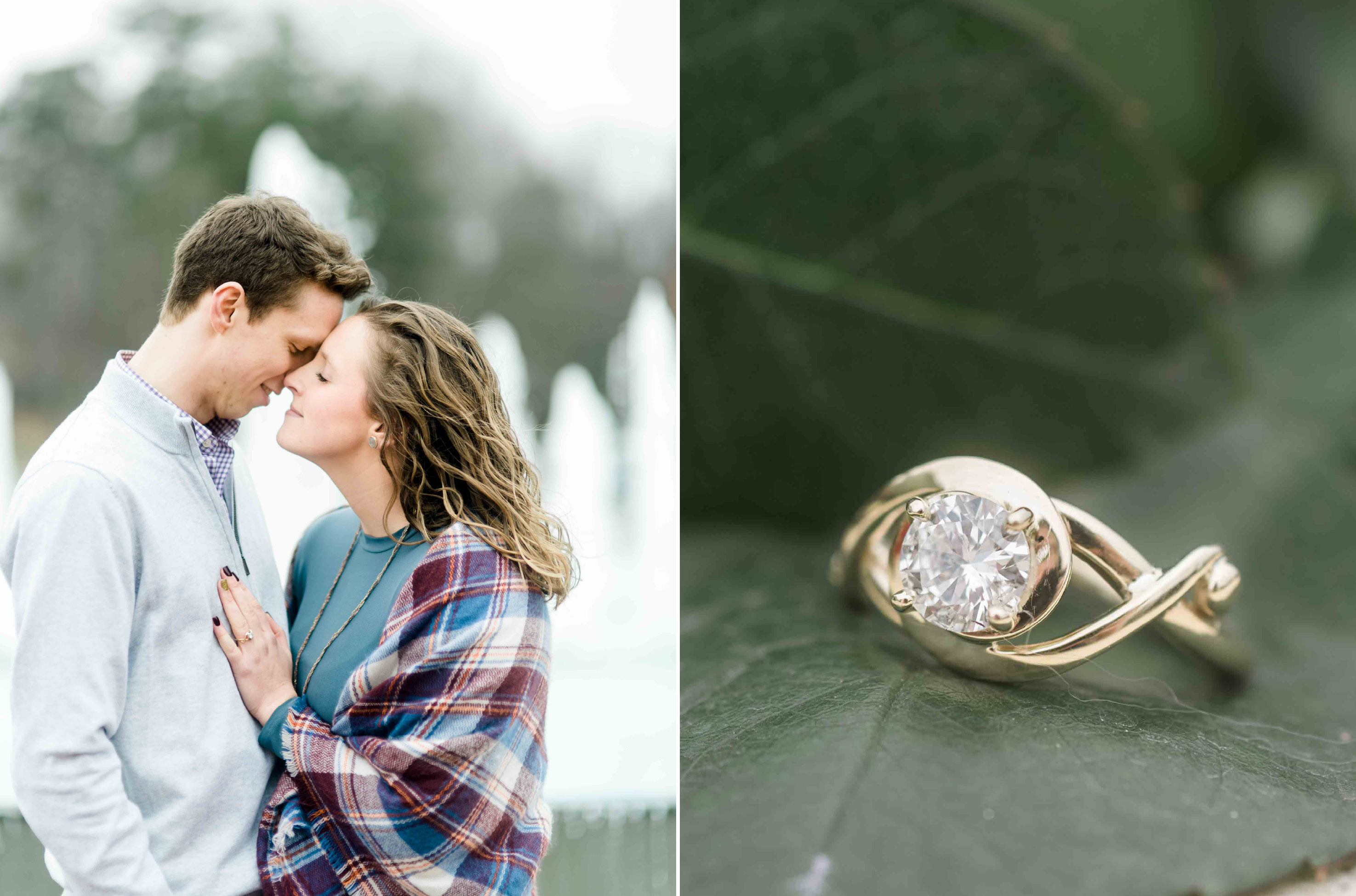 gold engagement ring proposal photographer