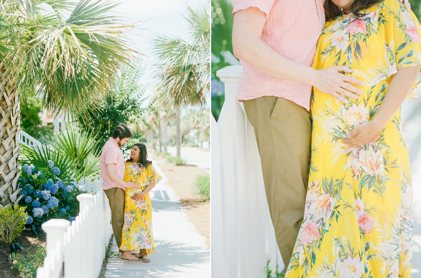 tropical dress maternity photographer wilmington nc