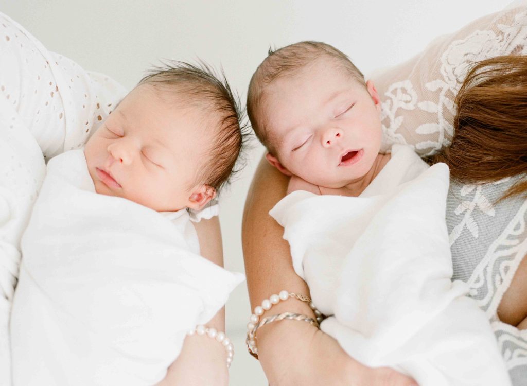 Charlotte nc newborn photographer twins cousins 