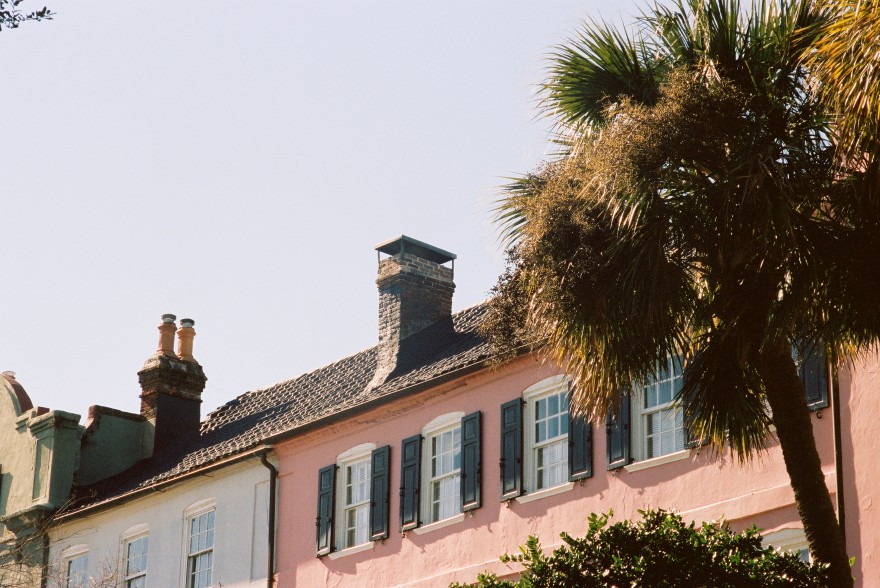 rainbow row charleston sc charleston sc wedding photographer portra 400
