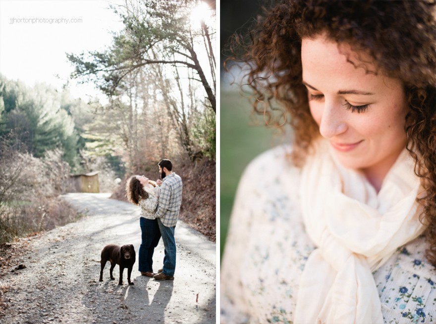 rural engagment session dirt road