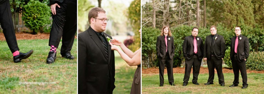 charlotte nc groomsmen pink socks