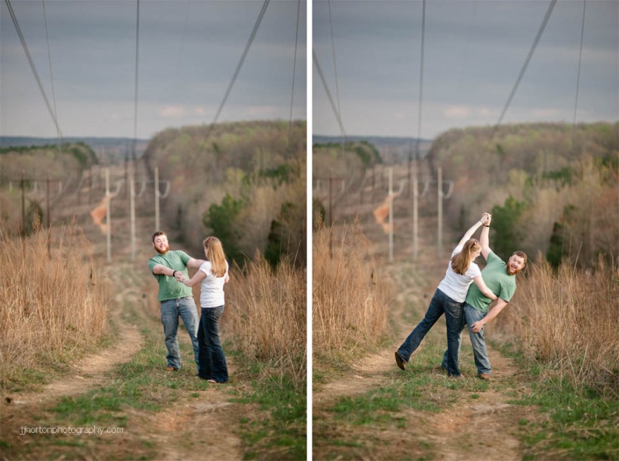 dancing durham engagement photographer