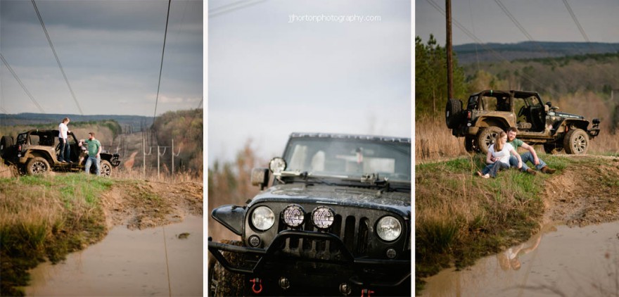 jeep engagement session