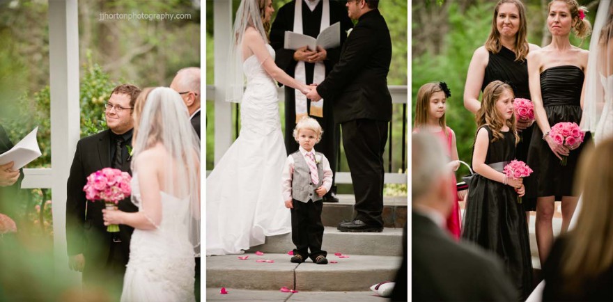 kids pink black wedding attire