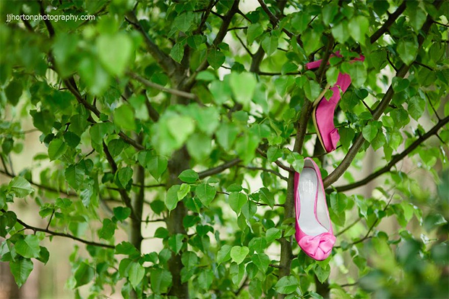 pink wedding shoes