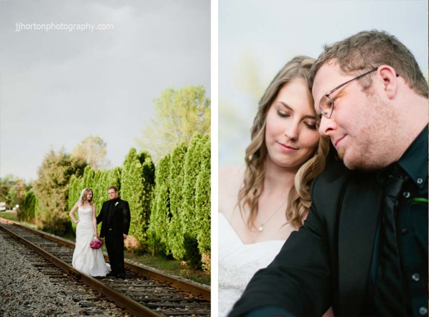 railroad track bridal portrait charlotte nc
