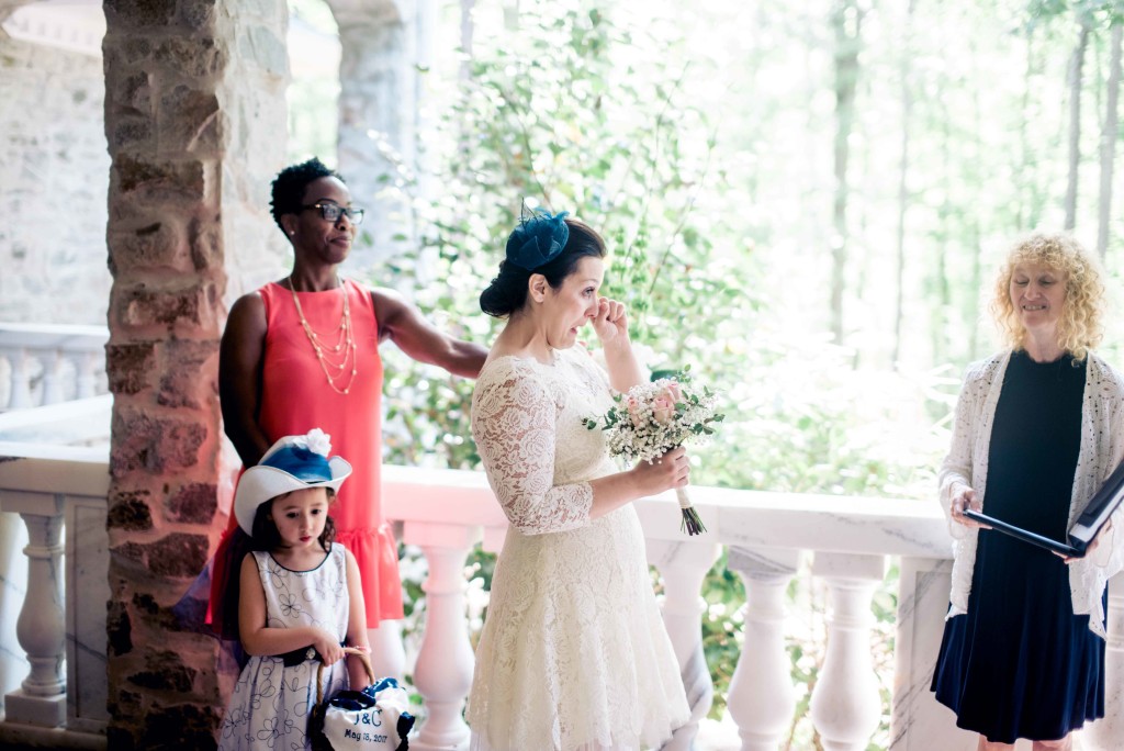 bride crying charlotte nc wedding