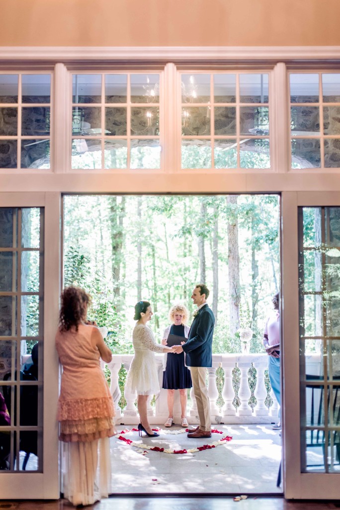 small back porch wedding